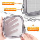 Axooms 4-Piece Mesh Makeup Bag Set, Clear Travel Cosmetic Bags with Zippers, Small Toiletry Pouches in Multiple Sizes