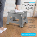 Handy Laundry Folding Step Stool 9 Inch, Black, Non-Slip Holds 300 lbs | 9 Inch, Black, Foldable Collapsible Step Stool, Non-Slip, Holds 300 lbs, Kitchen Bathroom Bedroom, Adults