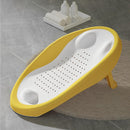 Axooms Foldable Baby Bath Seat for Newborns, Non-Slip Portable Infant Bath Support, Quick-Dry Mesh for Ages 0–12 Months (Yellow)