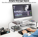 Axooms 20.3-Inch Clear Acrylic Monitor Stand with Storage