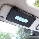 Axooms Car Face Mask and Tissue Holder, PU Leather Sun Visor Organizer with Rear Seat Clips, Black