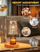 GODONLIF Candle Warmer Lamp with Timer, Birthday Gifts for Women Home Decor | 24h Cycle Timer Dimmable Wax Melt Warmer with 2 Bulbs, Fall Decor for Home Living Room Halloween Decorations Gifts for Mom