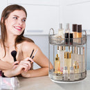 Axooms 360° Rotating Makeup Organizer for Bathroom Countertop, 3-Tier Cosmetic and Perfume Storage Shelf, Gold