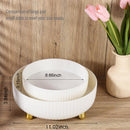 Axooms 360° Rotating Perfume and Makeup Organizer Tray, Large, Ivory White