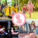 Axooms Portable Travel Potty for Toddlers, Foldable Kids Toilet for Indoor and Outdoor Use, Easy to Carry, Pink and Blue