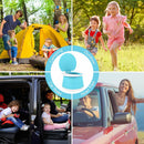Axooms Portable Travel Potty for Toddlers, Foldable Kids Toilet for Indoor and Outdoor Use, Easy to Carry, Pink and Blue