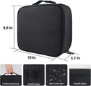 Axooms Travel Makeup Bag, Portable Cosmetics Organizer with Adjustable Dividers for Makeup Brushes, Toiletries, Jewelry and Digital Accessories, Black