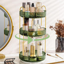 Axooms 360° Rotating Makeup Organizer for Bathroom Countertop, 3-Tier Cosmetic and Perfume Storage Shelf, Gold