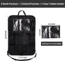 Axooms Car Back Seat Organizer, Backseat Protector, Storage Bag with Tablet Holder and 9 Pockets for Kids, Travel Accessories (1 Pack)