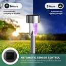 Axooms Solar LED Path Lights - Outdoor Garden Walkway Lawn & Patio Stainless Steel Lights, 12-Pack | Warm White & White LED, Classic Style for Yard, Garden & Patio Decor