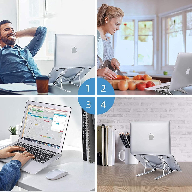 Portable Aluminum Ergonomic Laptop Riser Holder for Desk