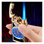 2-in-1 Electric Lighter with Built-in Watch and Rocker Arm