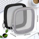 Axooms 4-Piece Mesh Makeup Bag Set, Clear Travel Cosmetic Bags with Zippers, Small Toiletry Pouches in Multiple Sizes
