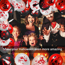Axooms Halloween Party Decorations Set - Scary Halloween Balloons, Hanging Banner, Tablecloth, Spider & Cupcake Toppers for Kids and Adults - Perfect for Halloween Theme Parties and Festivals