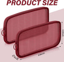 Axooms 4-Piece Mesh Makeup Bag Set, Clear Travel Cosmetic Bags with Zippers, Small Toiletry Pouches in Multiple Sizes
