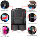 Axooms Car Seat Back Organizer, Backseat Protector with Touchscreen Tablet Holder, Kids' Car Organizer, Travel Accessories, 9 Pockets, 2-Pack
