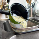 Axooms Stainless Steel Over-the-Sink Strainer Basket with Rubber Handles, Fine Mesh, Expandable Kitchen Colander
