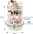 Axooms 360-Degree Rotating Clear Acrylic Makeup Organizer for Cosmetics, Makeup, and Essential Oils
