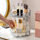 Axooms 360° Rotating Makeup Organizer for Bathroom Countertop, 3-Tier Cosmetic and Perfume Storage Shelf, Gold