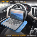 Axooms 2-in-1 Car Steering Wheel Desk | Laptop Tray with Pen Holder | Car Food Tray with Cup Holder | Multi-Purpose Travel Car Accessory