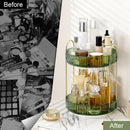 Axooms 360° Rotating Makeup Organizer for Bathroom Countertop, 3-Tier Cosmetic and Perfume Storage Shelf, Gold