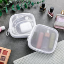Axooms 4-Piece Mesh Makeup Bag Set, Clear Travel Cosmetic Bags with Zippers, Small Toiletry Pouches in Multiple Sizes