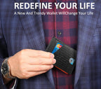 Premium Leather Slim Money Clip Wallet for Men