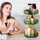 Axooms 360° Rotating Makeup Organizer for Bathroom Countertop, 3-Tier Cosmetic and Perfume Storage Shelf, Gold