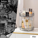 Axooms 360° Rotating Makeup Organizer for Bathroom Countertop, 3-Tier Cosmetic and Perfume Storage Shelf, Gold