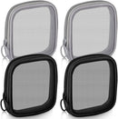 Axooms 4-Piece Mesh Makeup Bag Set, Clear Travel Cosmetic Bags with Zippers, Small Toiletry Pouches in Multiple Sizes