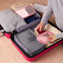Axooms 4-Piece Mesh Makeup Bag Set, Clear Travel Cosmetic Bags with Zippers, Small Toiletry Pouches in Multiple Sizes