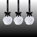 Axooms 3-Pack Flower-Shaped Scented Capsules – Hanging Ceramic Sachets for Closets, Drawers, Cars & Small Spaces (Floral, White)