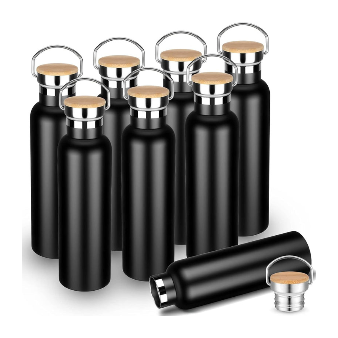 Axooms 500 ml Insulated Stainless-Steel Water Bottle – Leak-Proof, Double-Wall Vacuum Flask (Hot 12h / Cold 24h), BPA-Free – Black