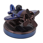 Axooms Solar Helicopter Car Air Freshener – Metal + ABS Aromatherapy Diffuser with Rotating Turbine, Multi-Porous Scent Release & LED Accent (Essential-Oil Pads)