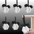 Axooms 6-Pack Flower-Shaped Scented Capsules – Hanging Ceramic Sachets for Closets, Drawers, Cars & Small Spaces (Floral, White)